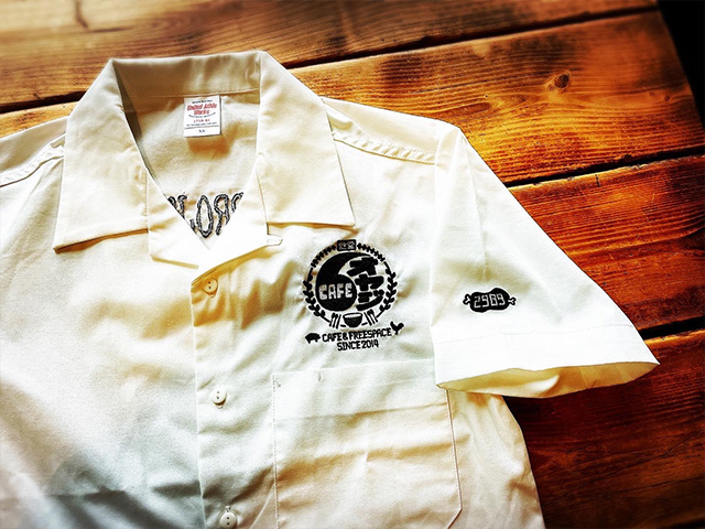 オリジナル刺繍例:CAFE オヤジ